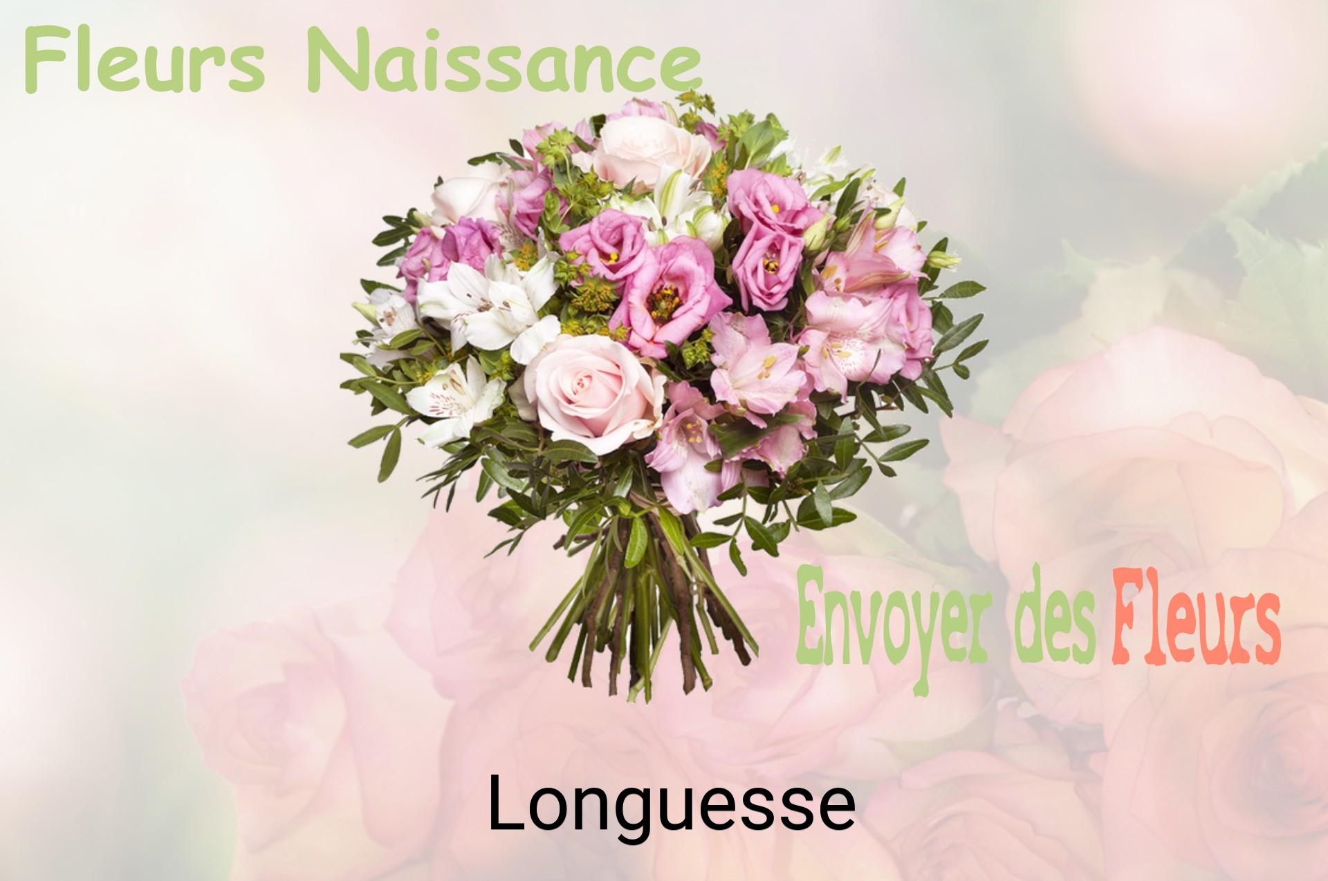 Bouquet de fleurs de naissance livré à Longuesse