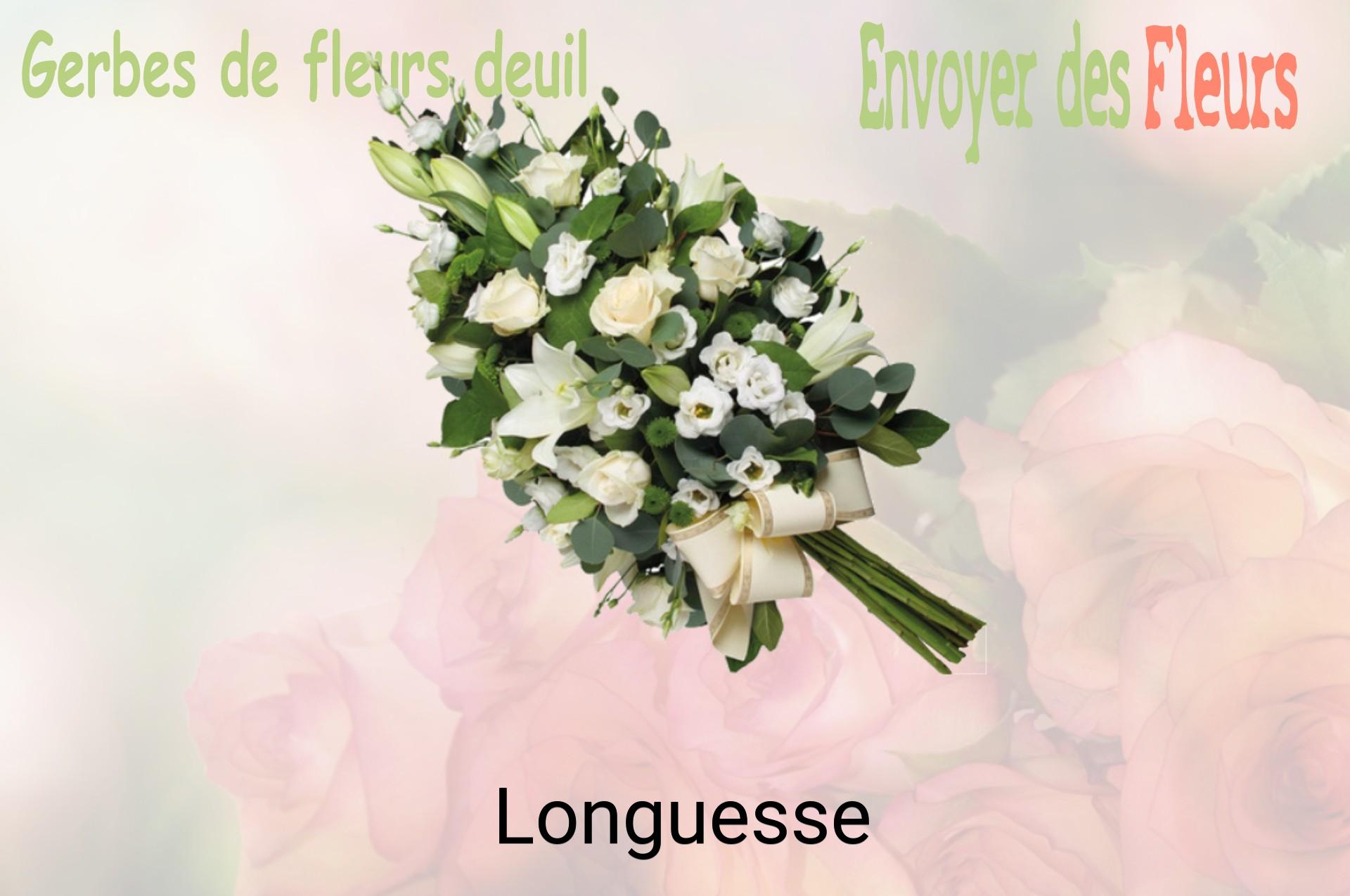 Gerbe de fleurs de deuil livrée à Longuesse
